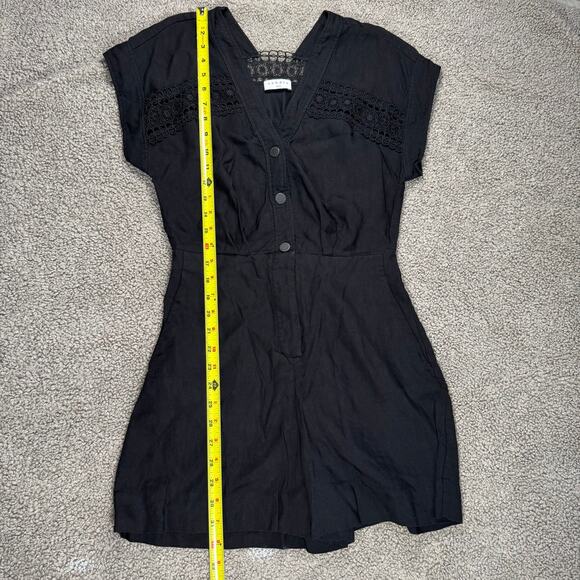 Sandro Nyane Linen-Blend Playsuit Romper Size XS - Picture 5 of 8
